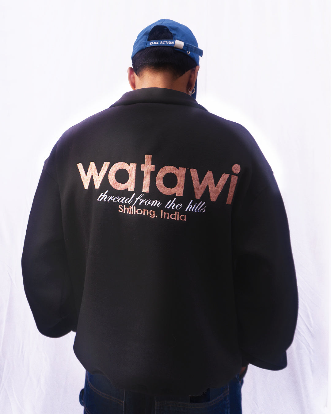 Black Quarter Zip Sweatshirt