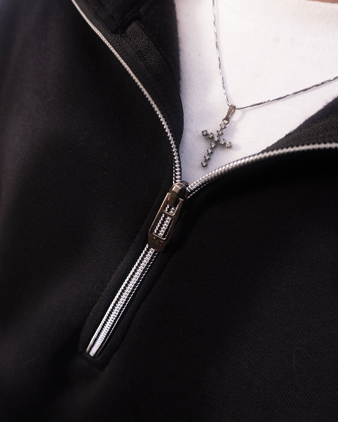 Black Quarter Zip Sweatshirt