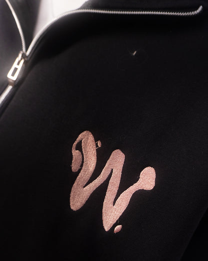 Black Quarter Zip Sweatshirt