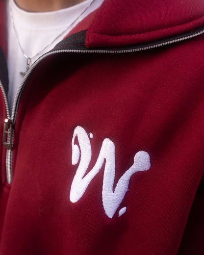 Maroon Quarter Zip Sweatshirt