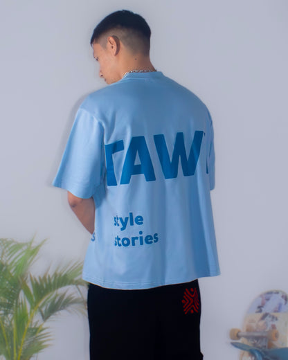 Effortless Endless Oversized Tee – Sky Blue