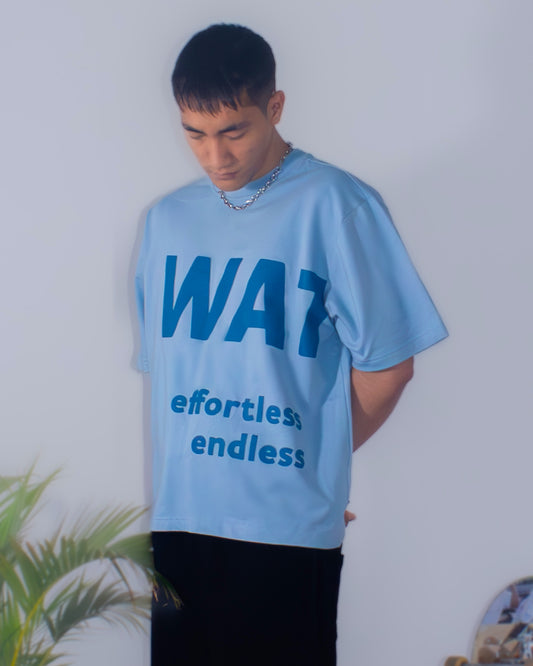 Effortless Endless Oversized Tee – Sky Blue