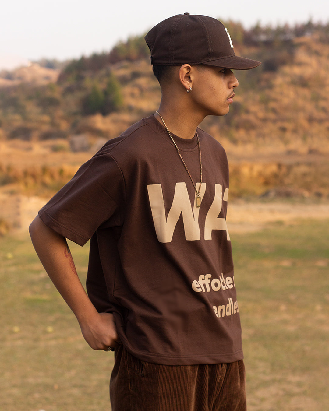 Effortless Endless Oversized Tee – Earth Brown