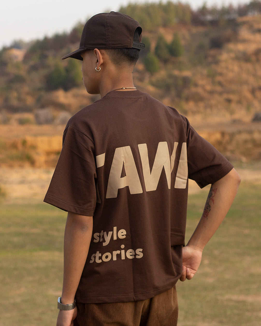 Effortless Endless Oversized Tee – Earth Brown