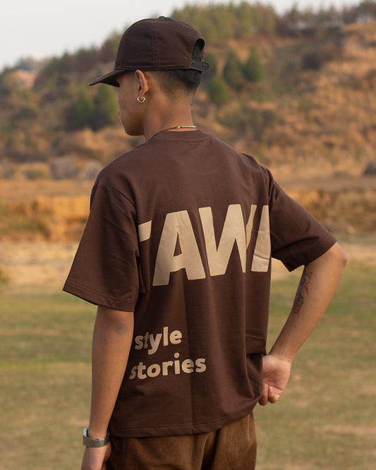 Effortless Endless Oversized Tee – Earth Brown