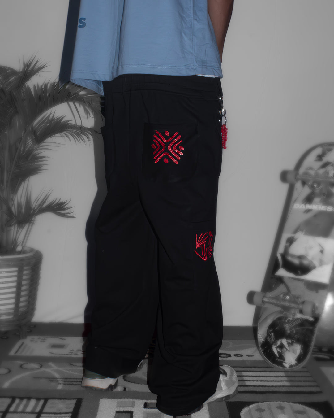 Red Tribal Motif Pants