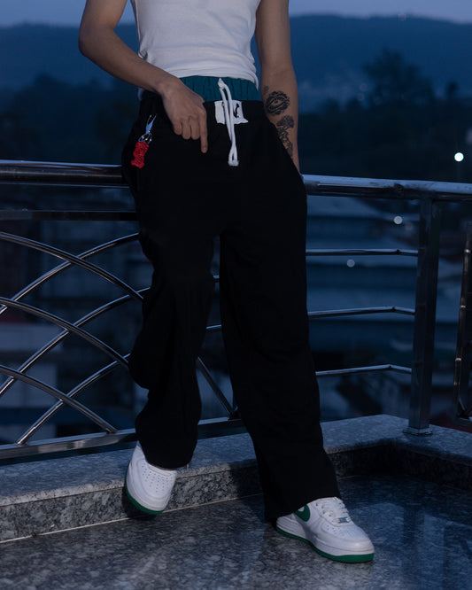 White Tribal Motif Pants